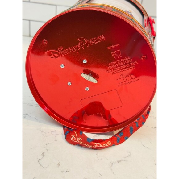 Disney Parks Holiday Christmas Mickey and Friends Musical Tin Popcorn Bucket - Picture 7 of 7